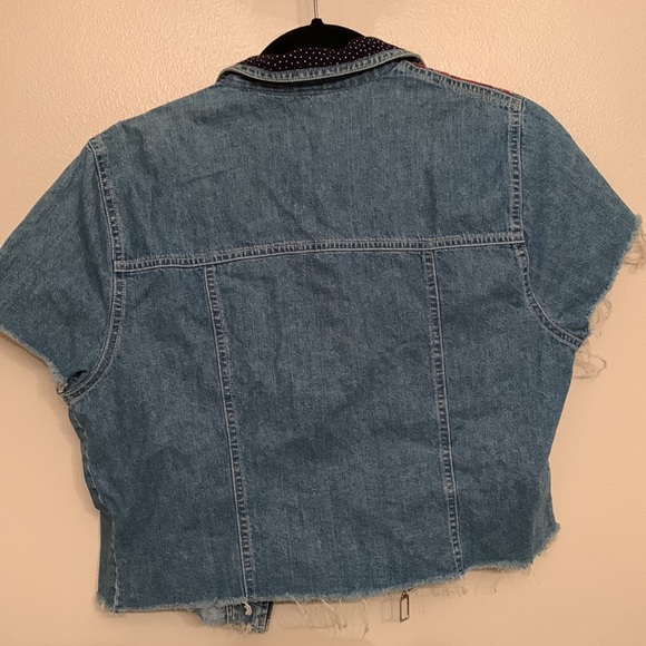 Super cute vintage denim crop shirt - Picture 4 of 4